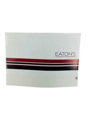 🐵 Vintage EATON'S Branded White Gift Box with Stripe Design